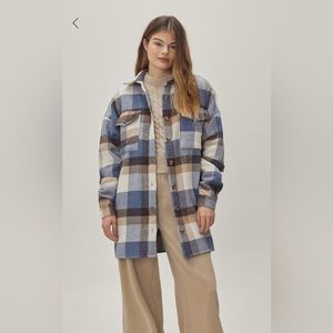 NWT Nasty Gal Oversized Shacket! Never worn and perfect the cold weather!